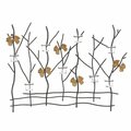 Kd Vestidor Metal Nature Branches Wall Tea Light Holder, Black, Brown & Gold KD3951697